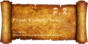 Pisak Kleopátra névjegykártya